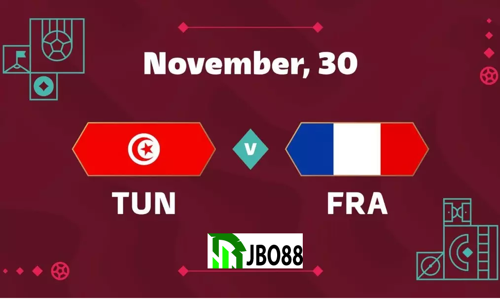 Soi keo the vang Tunisia vs Phap vong bang World Cup